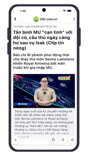 24h: Bóng đá, Tin tức