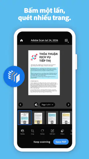 Adobe Scan: Quét tài liệu, ảnh