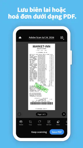 Adobe Scan: Quét tài liệu, ảnh