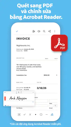 Adobe Scan: Quét tài liệu, ảnh