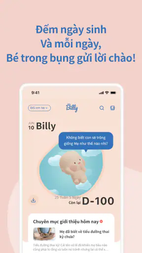 BabyBilly - theo dõi thai kỳ