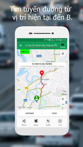 Bản đồ đường đi - Định vị GPS