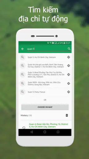 Bản đồ đường đi - Định vị GPS