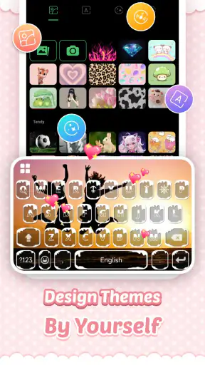 Bàn phím Pink Cute Hippo