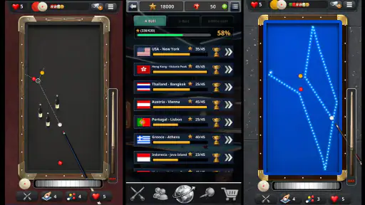Bi-a 3 băng & 4 bi