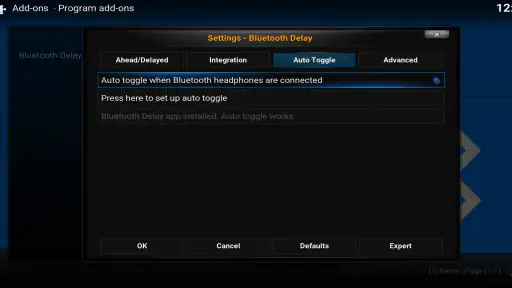 Bluetooth Delay for Kodi