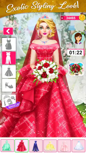 Bride Wedding Dress up Stylist
