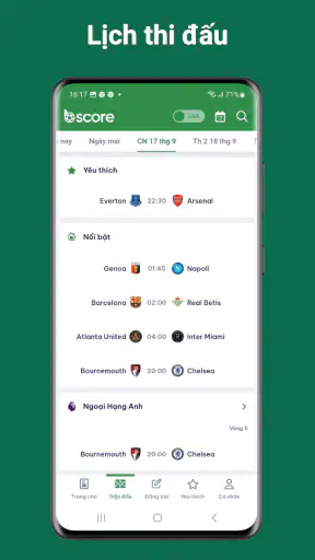 Bscore: Trực tiếp bóng đá