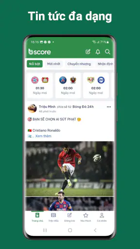 Bscore: Trực tiếp bóng đá