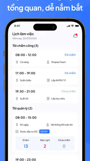 Chấm công, Bảng công và Lương