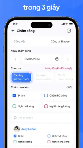 Chấm công, Bảng công và Lương