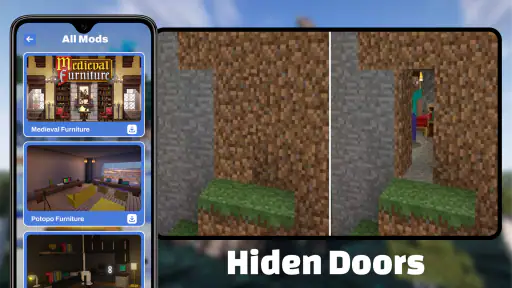 Cửa ngụy trang Mod cho MCPE