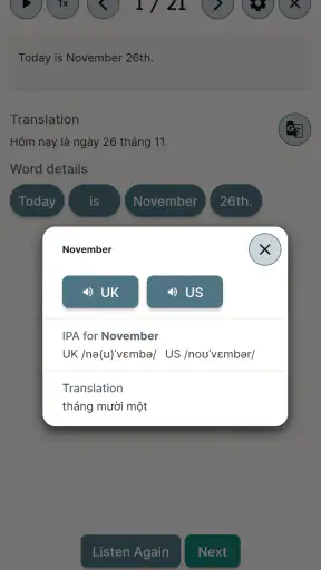 Daily Dictation - Tiếng Anh