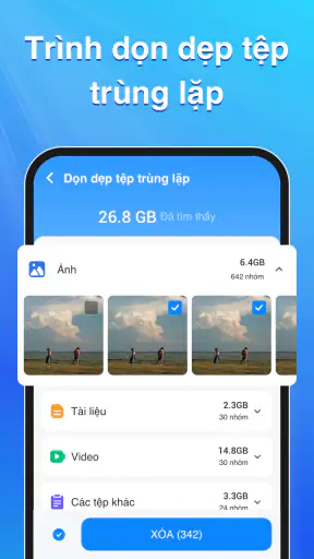 Dọn rác điện thoại, quét rác