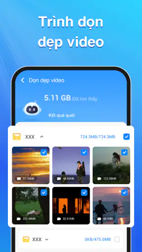 Dọn rác điện thoại, quét rác
