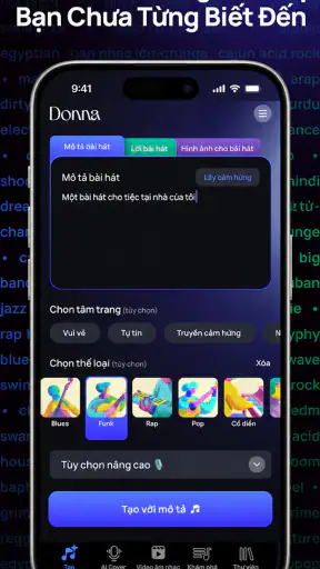 Donna: Tạo Nhạc & Bài Hát AI