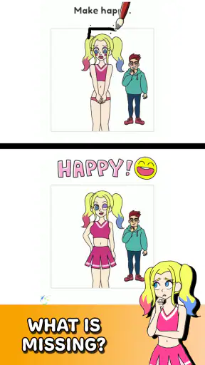 Draw Happy Queen : Puzzle Game