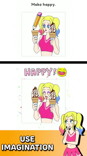 Draw Happy Queen : Puzzle Game