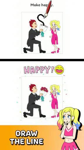 Draw Happy Queen : Puzzle Game