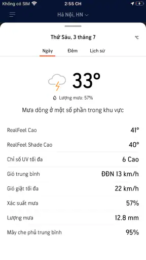 Dự báo bởi AccuWeather