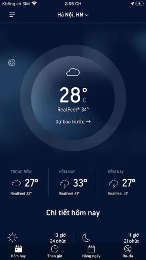 Dự báo bởi AccuWeather