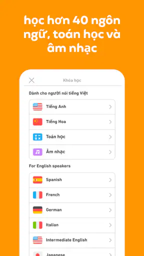 Duolingo: Ngoại ngữ & Cờ vua