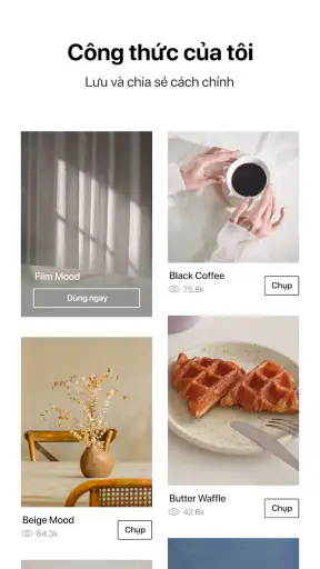 Foodie - Đa dạng film & bộ lọc