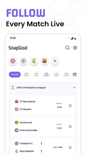 Football Live Scores: SnapGoal