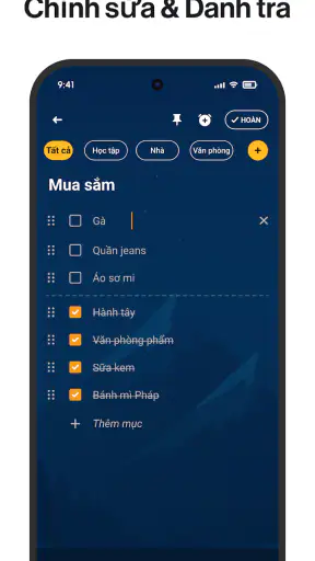 Ghi chú: Sổ tay và danh sách