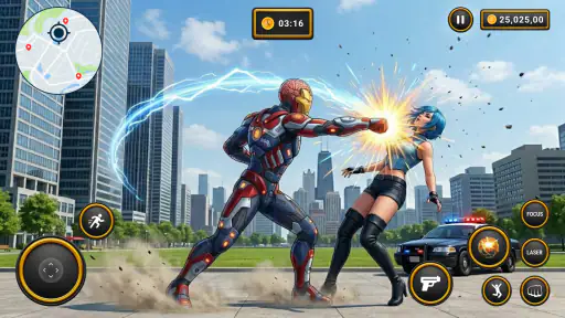 Hero Rope Flying- City Fighter