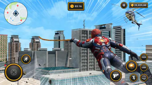 Hero Rope Flying- City Fighter