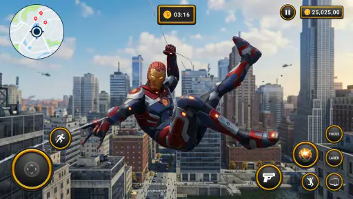 Hero Rope Flying- City Fighter