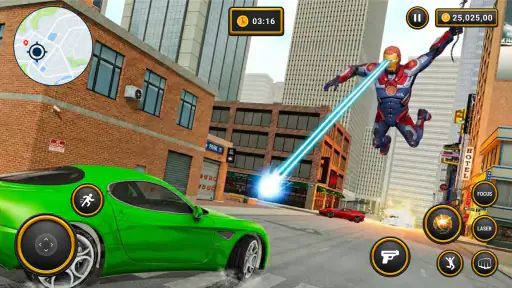 Hero Rope Flying- City Fighter