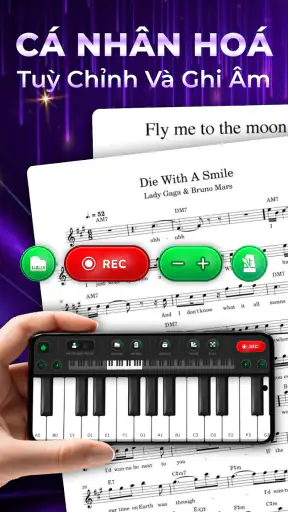 Học & Chơi Piano: Bàn Phím Ảo