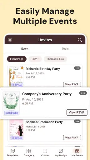 Invitation Card Maker + RSVP