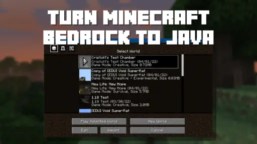 Java Edition UI for Minecraft