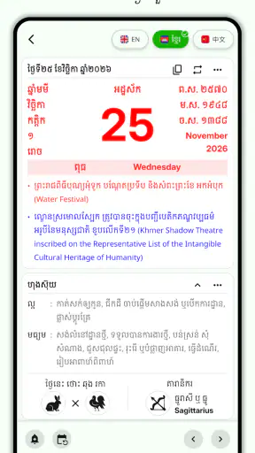 Khmer Lunar Calendar
