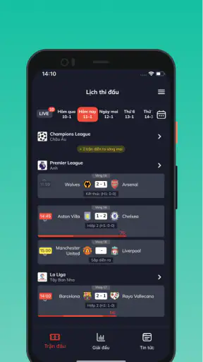 Lịch bóng đá - vua bóng