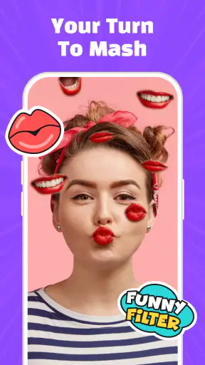 Lip Fall Challenge: Fun Filter