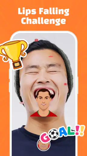 Lip Fall Challenge: Fun Filter