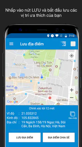 Lưu vị trí GPS - Chia sẻ live