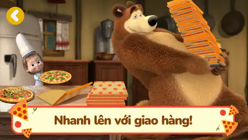 Masha và Gấu: Trò Chơi Pizza!