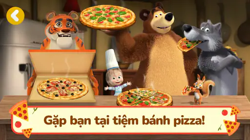 Masha và Gấu: Trò Chơi Pizza!