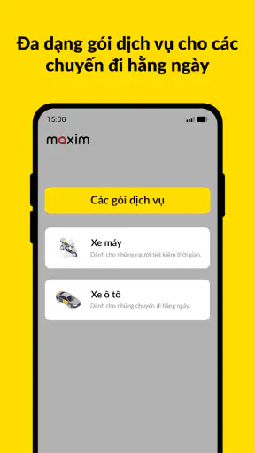 Maxim: Đặt xe và giao hàng