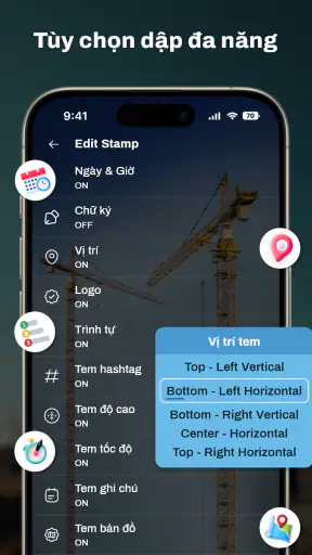 Máy ảnh tem ngày và giờ GPS