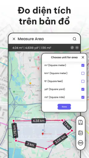Máy tính diện tích đất GPS