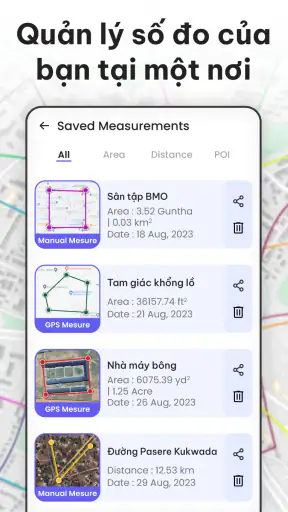 Máy tính diện tích đất GPS