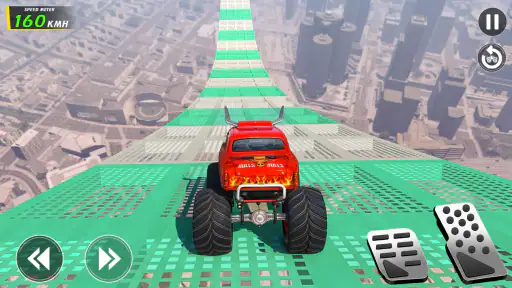 Mega Ramp Monster Truck Stunts