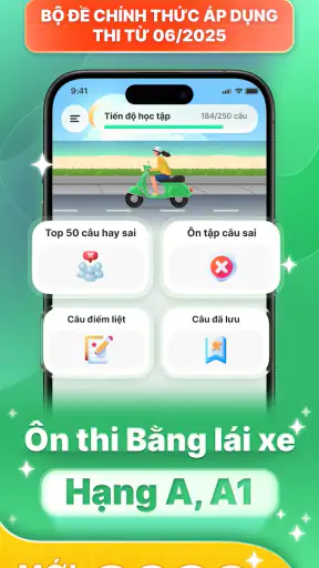 Ôn thi Bằng lái xe Hạng A, A1