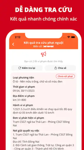 Phạt Nguội - Tra cứu toàn quốc